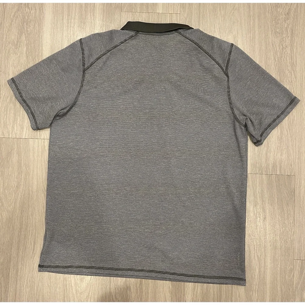 The North Face Flashdry Knit Polo Shirt Collar Gray Outdoor Hiking Mens‎ Size XL